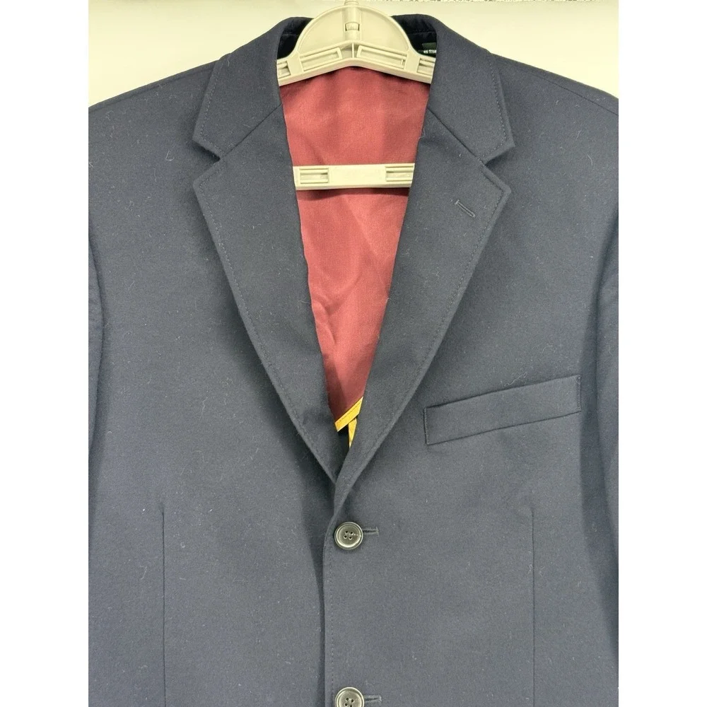 J. Crew Legacy Sportcoat 3 Button Navy Blue Wool Mens US Size 38R